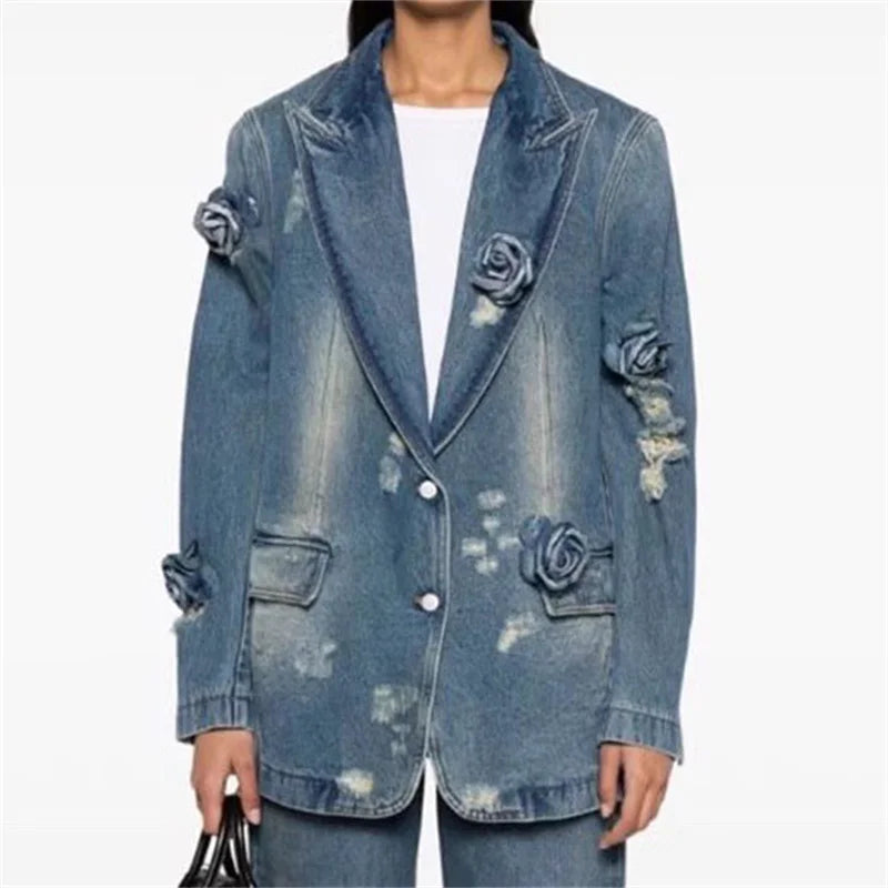 Oversized Denim Blazer