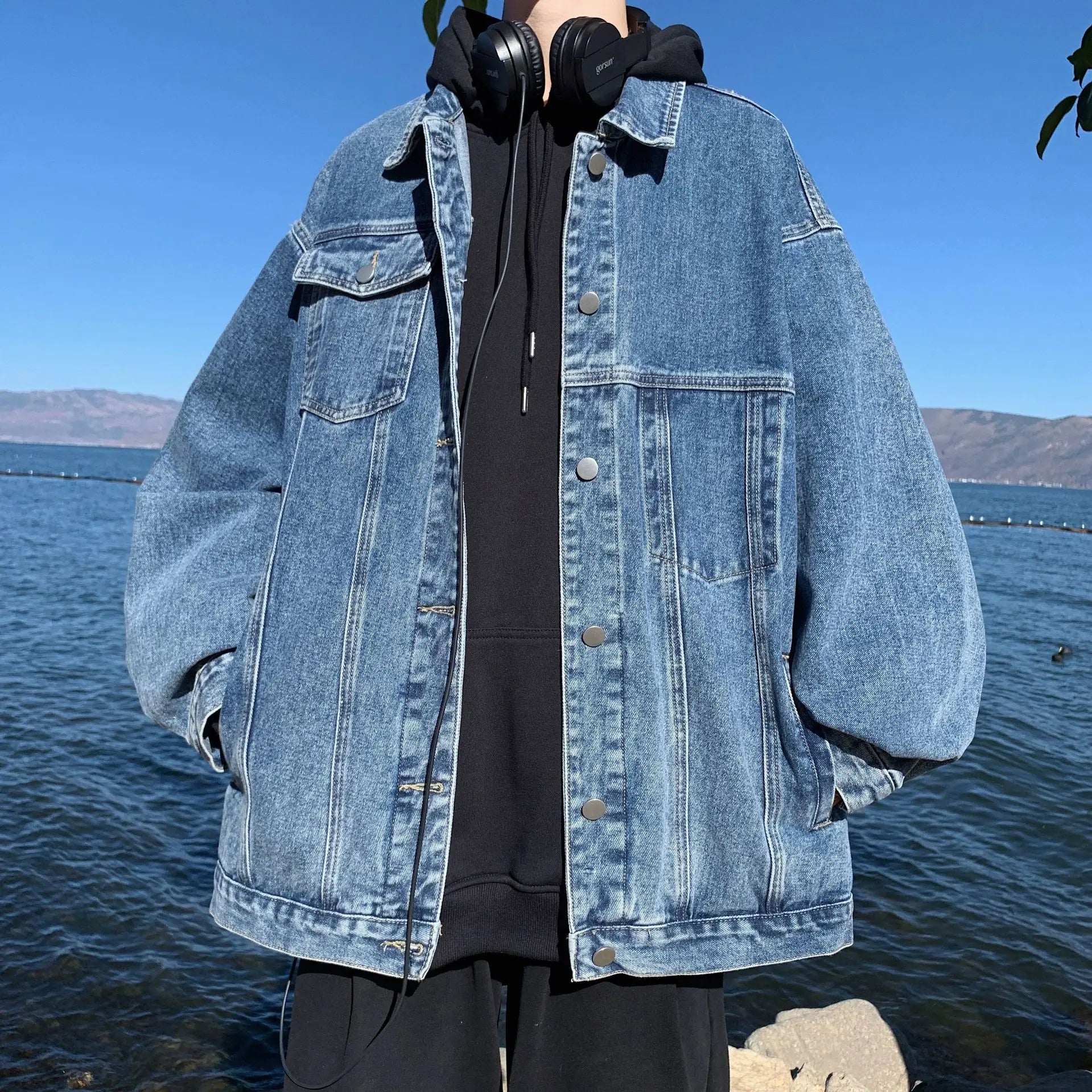 Oversized Denim Jacket Men