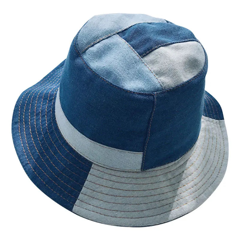 Patchwork Denim Bucket Hat