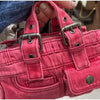 Pink Denim Handbag