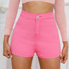 Pink Denim High Waisted Shorts