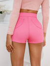 Pink Denim High Waisted Shorts