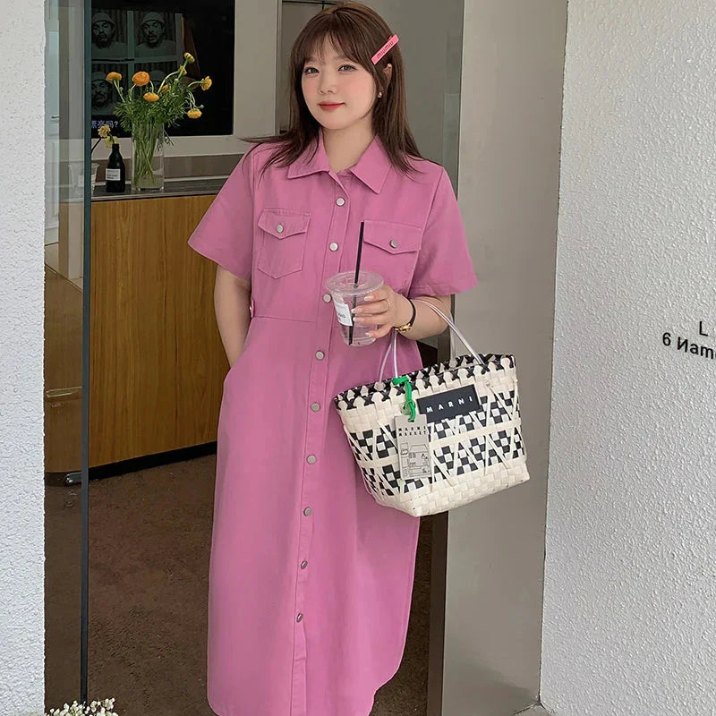 pink denim midi dress Buy Sosandar Pink Denim Fit & Flare Midi Dress from Next USA
