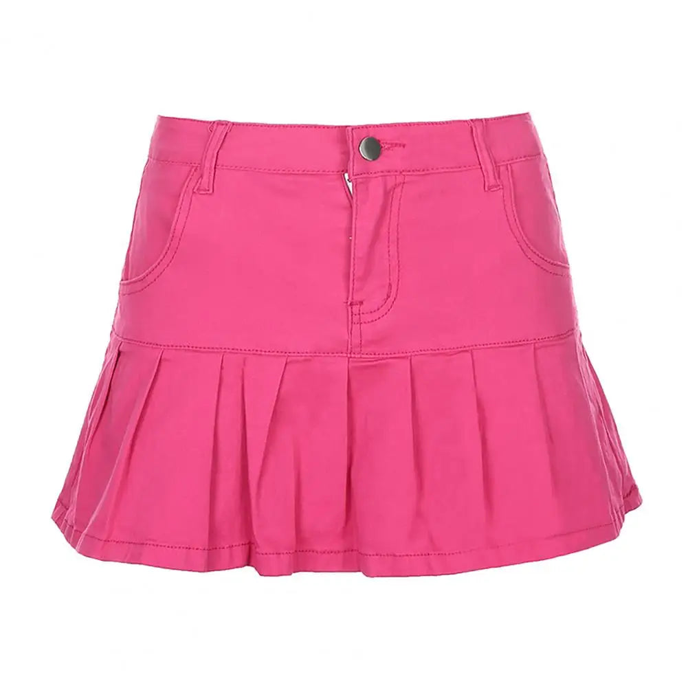 Pink Denim Skirt Kawaii