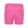 Pink Destroyed Denim Short