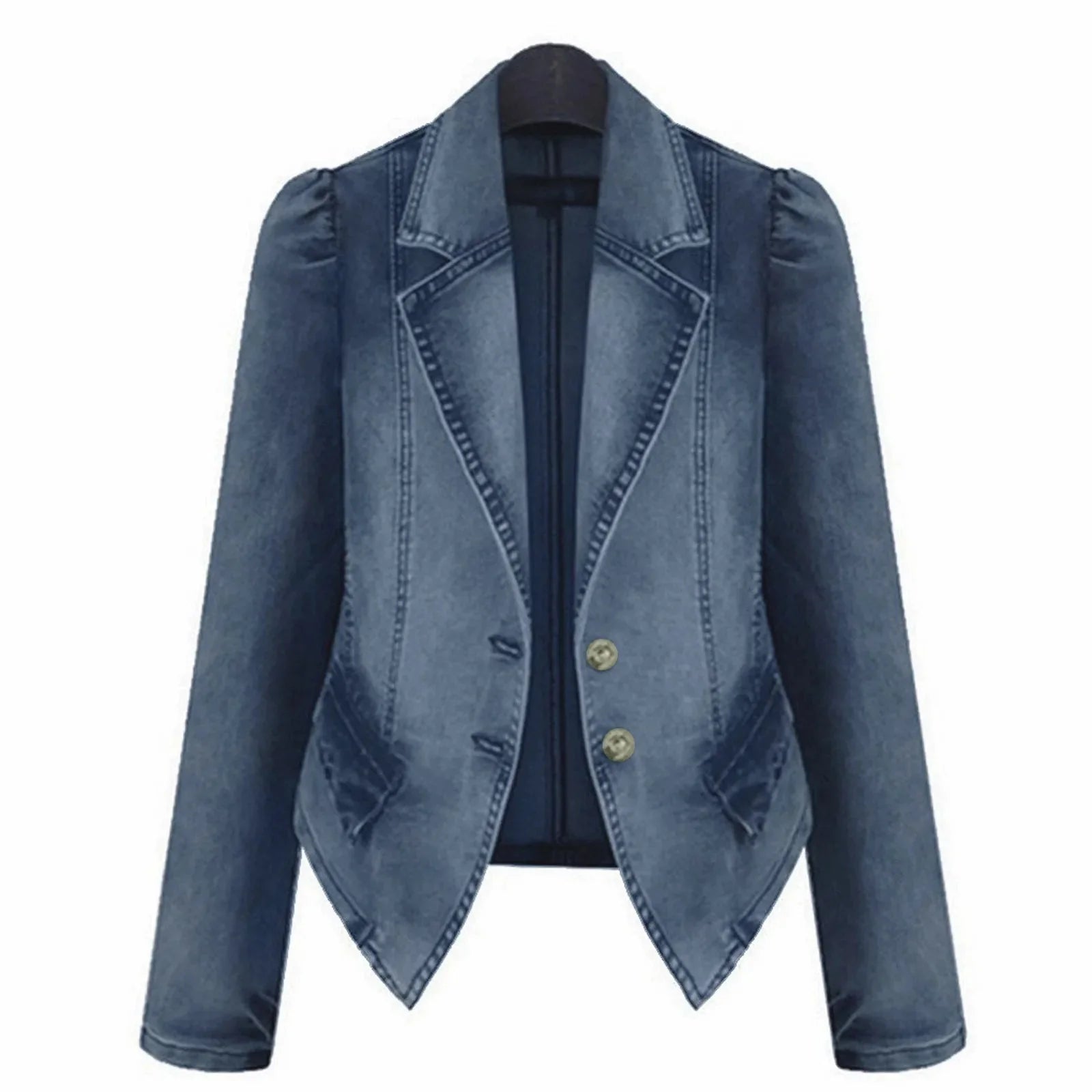 Plus Size Denim Blazer