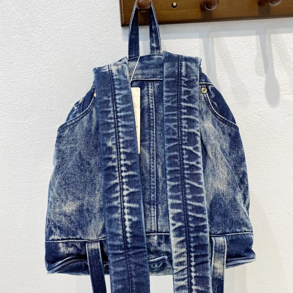 Rhinestone Denim Backpack