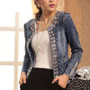 Rhinestone Denim Blazer