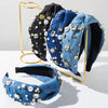 Rhinestone Denim Headband