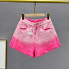 Rhinestone Pink Denim Short