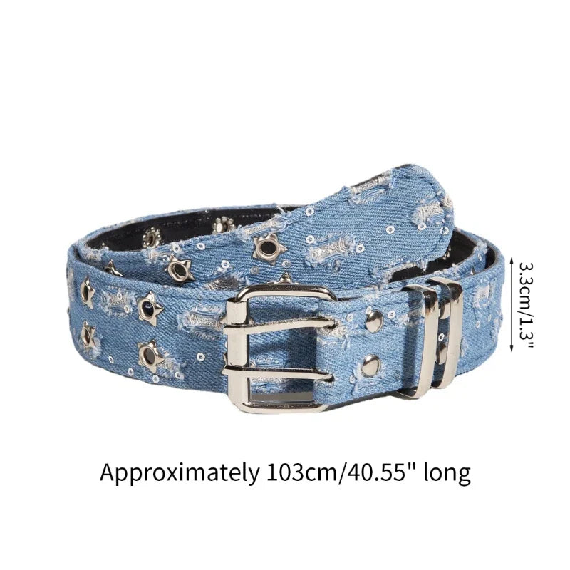 Ripped Denim Belt