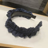 Ruffled Denim Headband