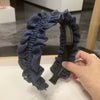 Ruffled Denim Headband