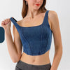 Strechy Denim Corset Top