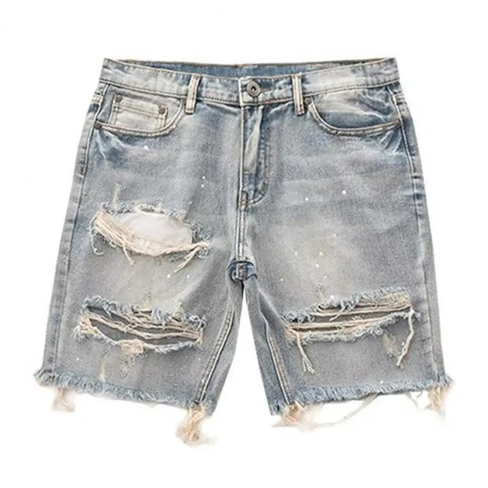 Streetwear Mens Denim Shorts