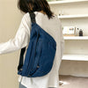 Unisex Denim Crossbody Bag