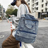 Washed Denim Backpack