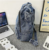 Washed Denim Backpack