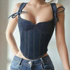 Women's Denim Corset Top