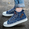 Womens Denim High Top Sneakers