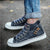 Womens Denim High Top Sneakers