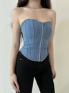 Y2k Denim Corset Top